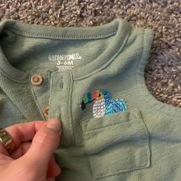 Striped and Solid Baby Rompers - Picture 3 of 3